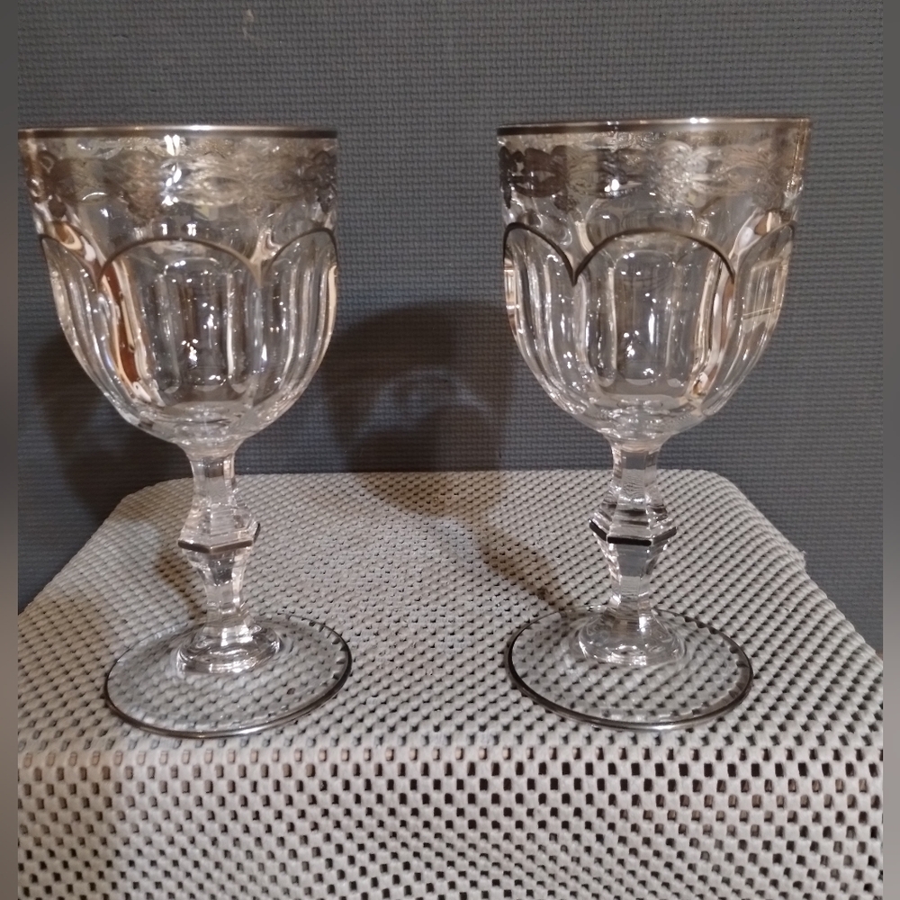 Set of 2 SC Line Water Goblets Made In Italy